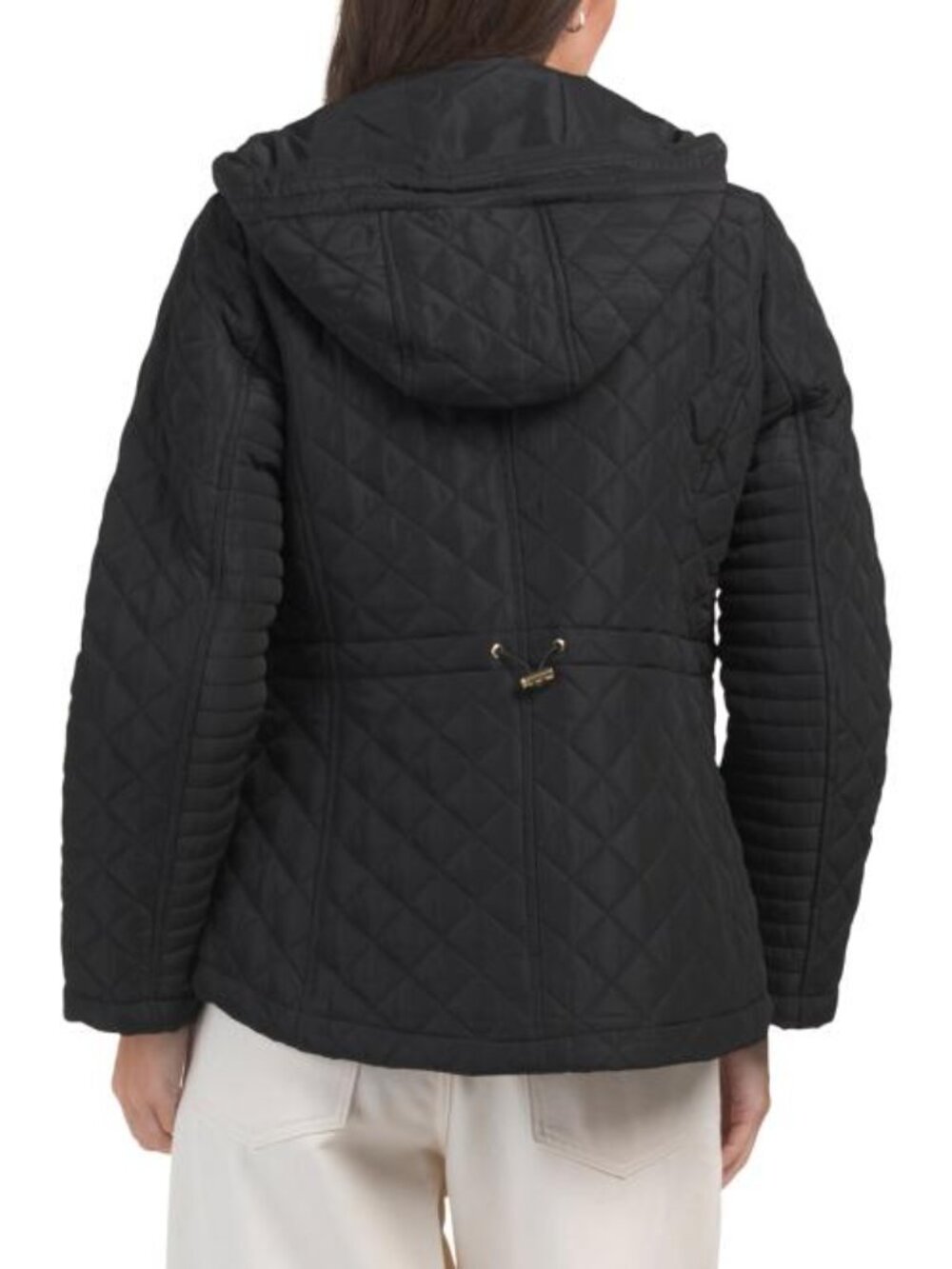 WEATHERPROOF Quilted Jacket With Detachable Hood And Plaid Yoke Lining - Picture 2 of 4